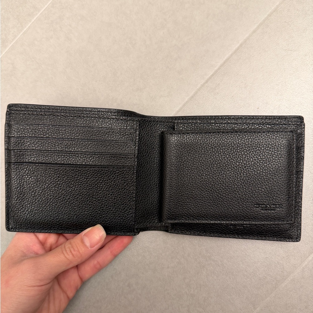 Coach Black Leather Key & Card Holder Set - Picture 2 of 6